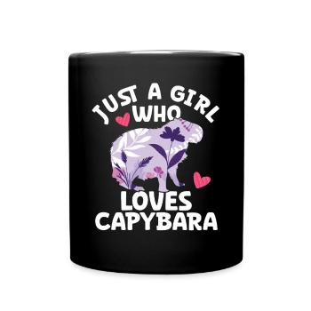 Capybara Animal Rodent Capibara - Full Colour Mug - black - Front