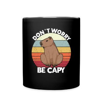 Capybara Animal Rodent Capibara - Full Colour Mug - black - Front