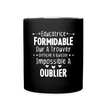 Éducatrice formidable cadeau Éducatrice d'école - Mug uni - noir - Devant