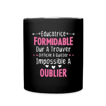 Éducatrice formidable cadeau Éducatrice d'école - Mug uni - noir - Devant