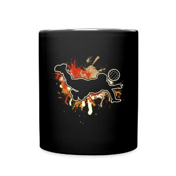Volleyball - Tasse einfarbig - Schwarz - Vorne