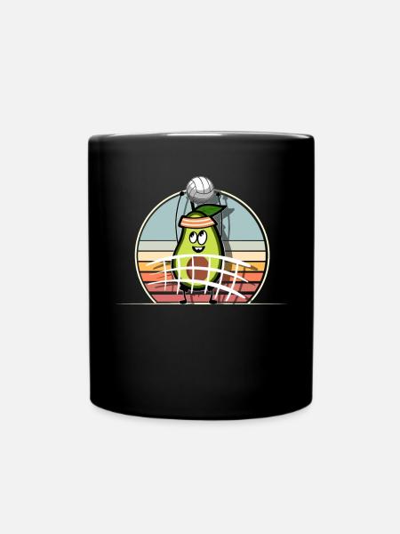 Volleyball Avocado - Tasse einfarbig - Schwarz