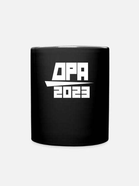 Opa 2023 - Opa werden - Opa Geschenk - Tasse einfarbig - Schwarz
