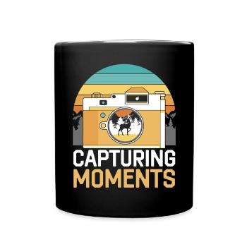 Capturing Moments Photography Camera Photographer - Full Colour Mug - black - Front