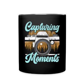 Capturing Moments Photography Camera Photographer - Full Colour Mug - black - Front