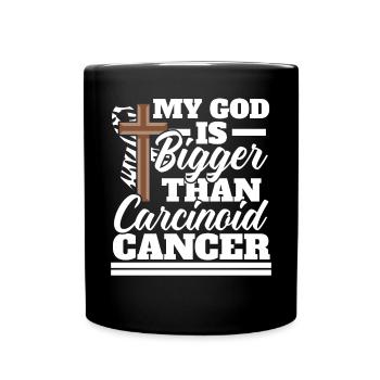 Mon Dieu est plus grand que la sensibilisation au cancer carcinoïde - Mug uni - noir - Devant