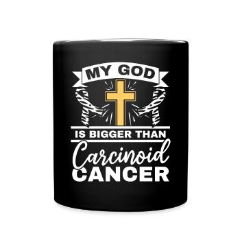 Mon Dieu est plus grand que la sensibilisation au cancer carcinoïde - Mug uni - noir - Devant