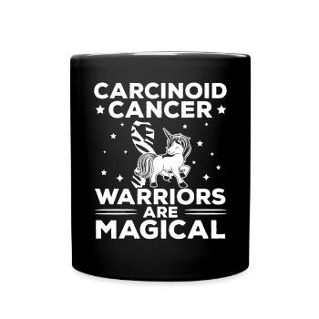 Carcinoid Cancer Warriors Are Magical Unicorn - Full Colour Mug - black - Front