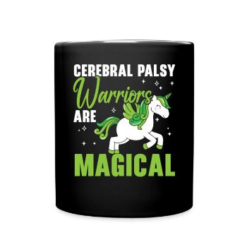 Zerebralparese Krieger sind magische Einhorn-Liebhaber - Tasse einfarbig - Schwarz - Vorne