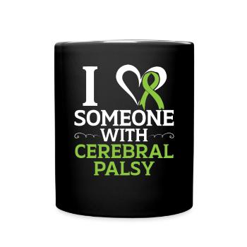 J’aime quelqu’un avec la paralysie cérébrale Warrior - Mug uni - noir - Devant