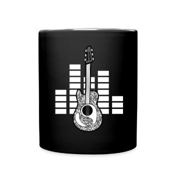 Gitarre Gitarrist Musik - Tasse einfarbig - Schwarz - Vorne