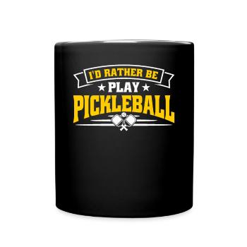 Je préfère jouer au pickleball - Mug uni - noir - Devant