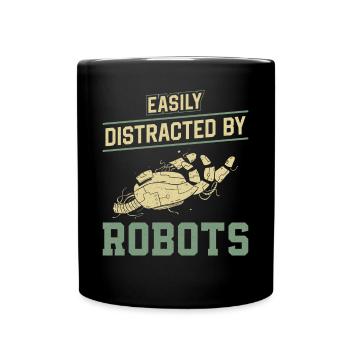 Robot Robotics Engineer Easily - Tasse einfarbig - Schwarz - Vorne