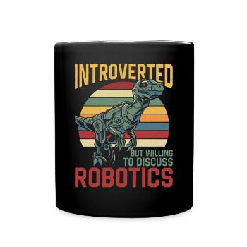 Robot Robotics Engineer Retro - Full Colour Mug - black - Front