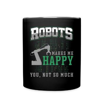 Robot Robotics Engineer Robots - Full Colour Mug - black - Front