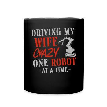 Femme de l’ingénieur en robotique robotique - Mug uni - noir - Devant