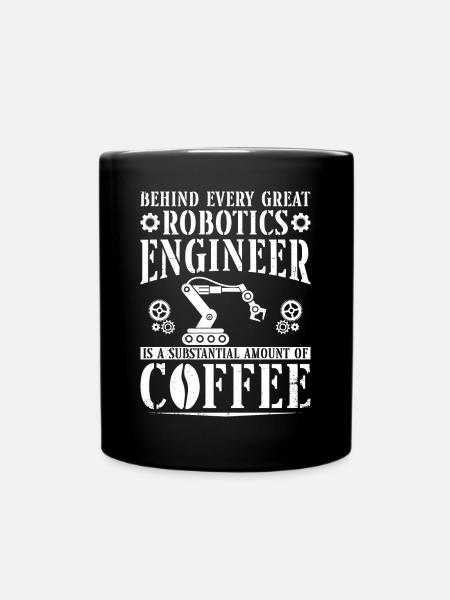 Robot Robotics Engineer Coffee - Tasse einfarbig - Schwarz