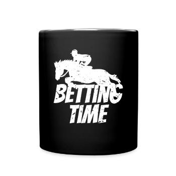 Betting Time Horse Racing Shirt Geschenk - Tasse einfarbig - Schwarz - Vorne