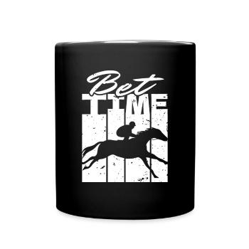 Bet Time Shirt Gift Horse Racing - Full Colour Mug - black - Front