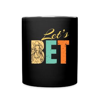 Let's Bet Shirt Gift Horse Racing - Full Colour Mug - black - Front