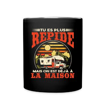 Drôle Campeur Camping Cadeau - Mug uni - noir - Devant