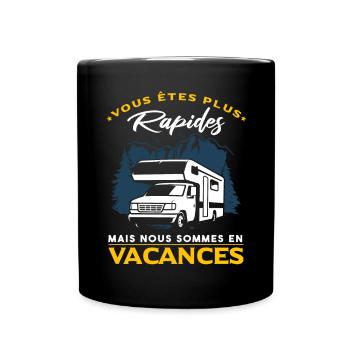 Camping-Car Slogan - Mug uni - noir - Devant
