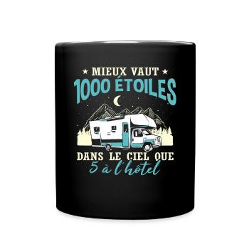 Camping Humour Campeur Camping-Car - Mug uni - noir - Devant