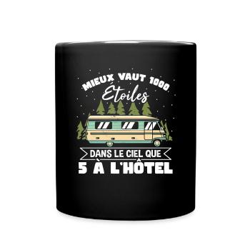 Camping Car Dicton Camping - Mug uni - noir - Devant