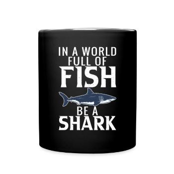 Shark Gift Shark Lover - Full Colour Mug - black - Front