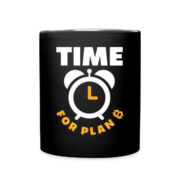 Time For Bitcoin Geek Cryptocurrency Trading Coin - Tasse einfarbig - Schwarz - Vorne
