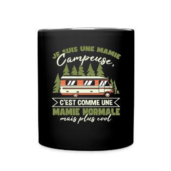 Je Suis Un Mamie Campeuse - Mug uni - noir - Devant