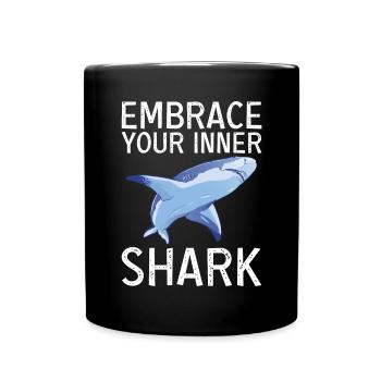 Shark Gift Shark Lover - Full Colour Mug - black - Front
