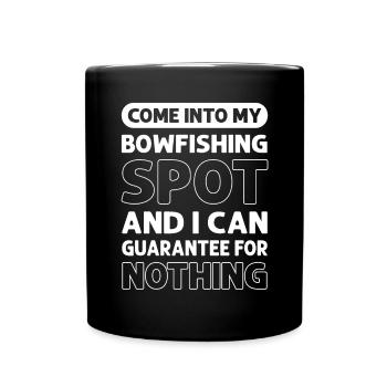 Fischer Bowhunter Fish Bowfishers Bowfishing - Tasse einfarbig - Schwarz - Vorne