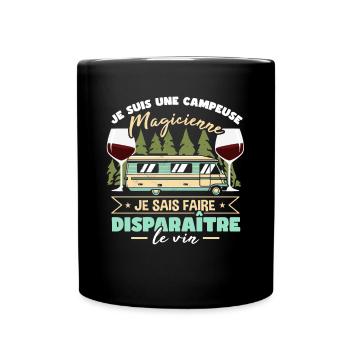 Camper Campeuse Camping-Car - Mug uni - noir - Devant
