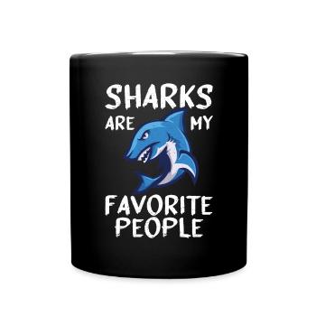 Shark Gift Shark Lover - Full Colour Mug - black - Front