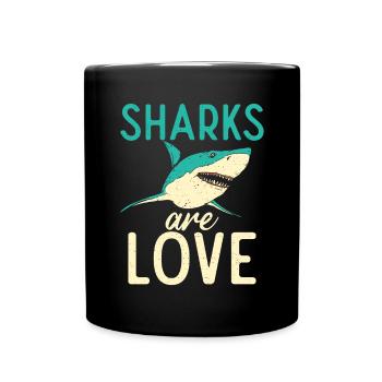 Shark Gift Shark Lover - Full Colour Mug - black - Front