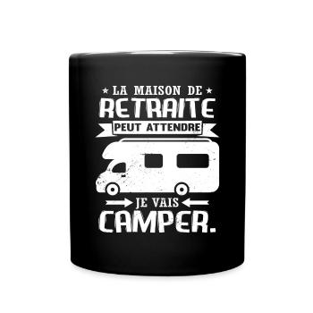 Retraite Camping-Car Humour - Mug uni - noir - Devant