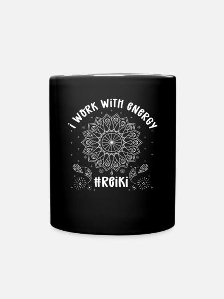 Ich Arbeite Mit Energie. Lichtarbeiter - Tasse einfarbig - Schwarz