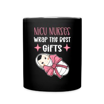 Die NICU -Krankenschwestern Wickeln Die Besten - Tasse einfarbig - Schwarz - Vorne