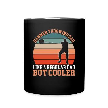 Hammer Throwing Dad - Tasse einfarbig - Schwarz - Vorne