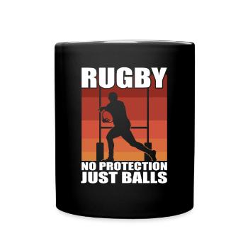 Rugby No Protections - Full Colour Mug - black - Front