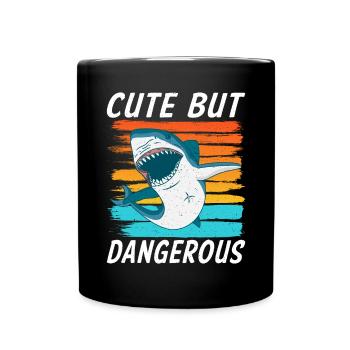 Hai Geschenk Hai Liebhaber - Tasse einfarbig - Schwarz - Vorne