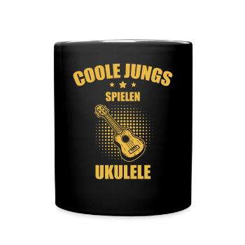 Ukulele Ukulele-Spieler Ukulelist - Tasse einfarbig - Schwarz - Vorne