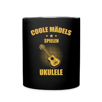 Ukulele Ukulele-Spieler Ukulelist - Tasse einfarbig - Schwarz - Vorne