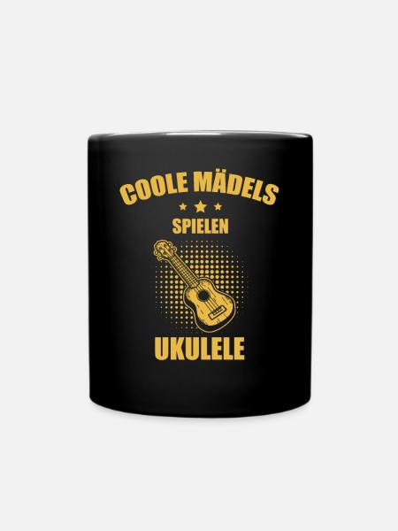 Ukulele Ukulele-Spieler Ukulelist - Tasse einfarbig - Schwarz