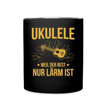 Ukulele Ukulele-Spieler Ukulelist - Tasse einfarbig - Schwarz - Vorne