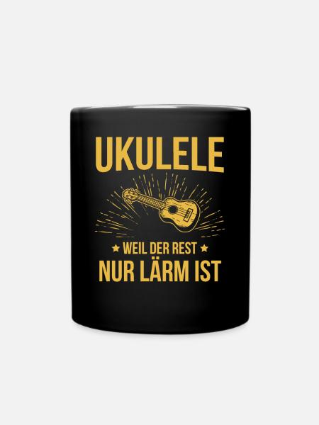 Ukulele Ukulele-Spieler Ukulelist - Tasse einfarbig - Schwarz