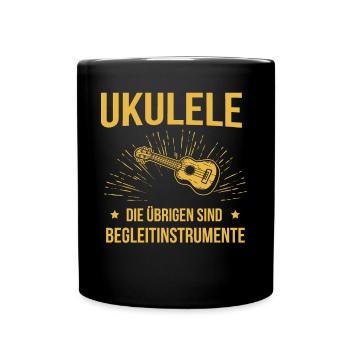 Ukulele Ukulele-Spieler Ukulelist - Tasse einfarbig - Schwarz - Vorne