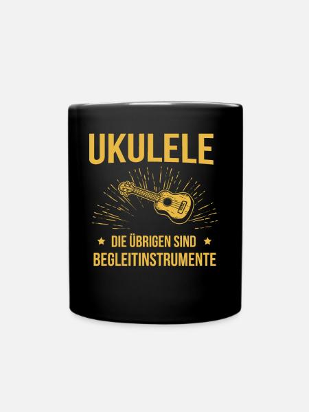 Ukulele Ukulele-Spieler Ukulelist - Tasse einfarbig - Schwarz