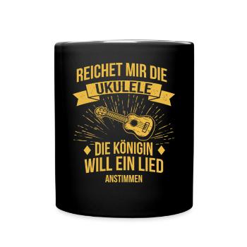 Ukulele Ukulele-Spieler Ukulelist - Tasse einfarbig - Schwarz - Vorne